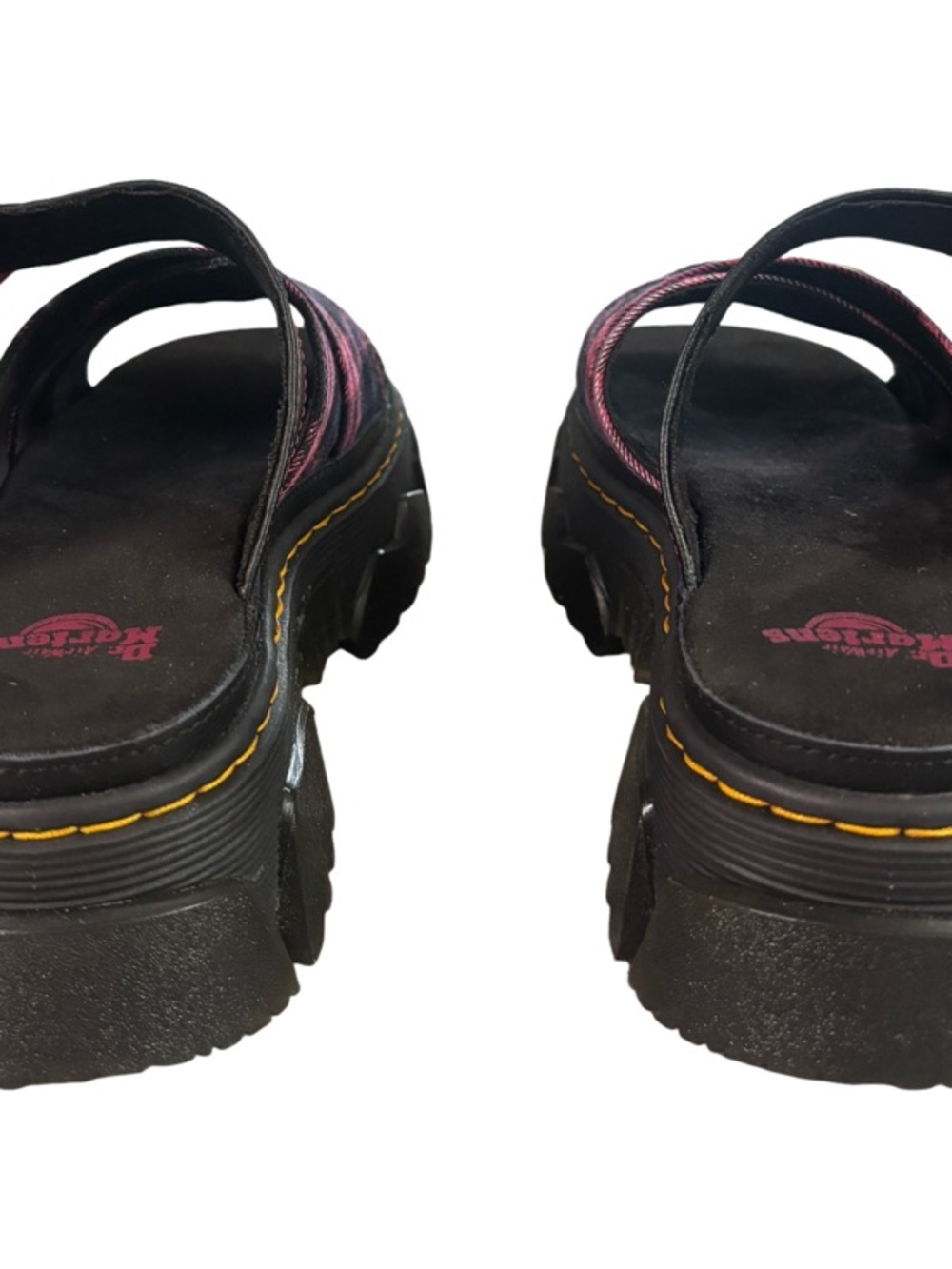 Dr. Martens MATTISON SLIDE SLIP ON SANDALS Black / Pink Size 6 - Picture 4 of 9